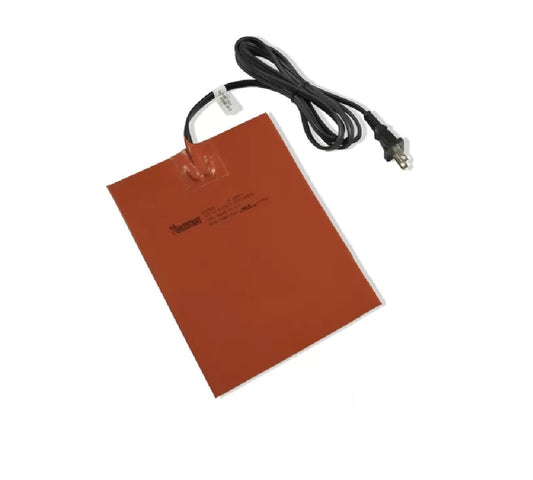 Hotstart adhesive silicone pad heater with cord and plug - for oil pans and fuel tanks