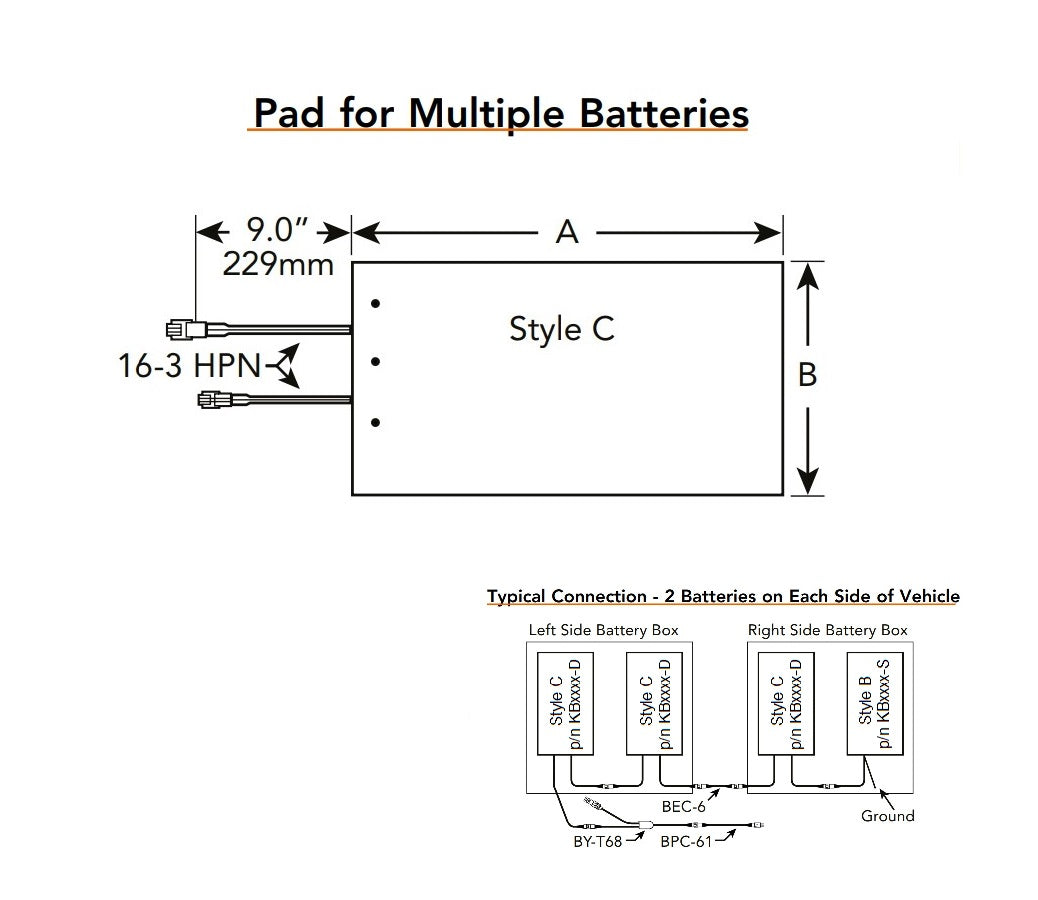 Hotstart battery pad style C